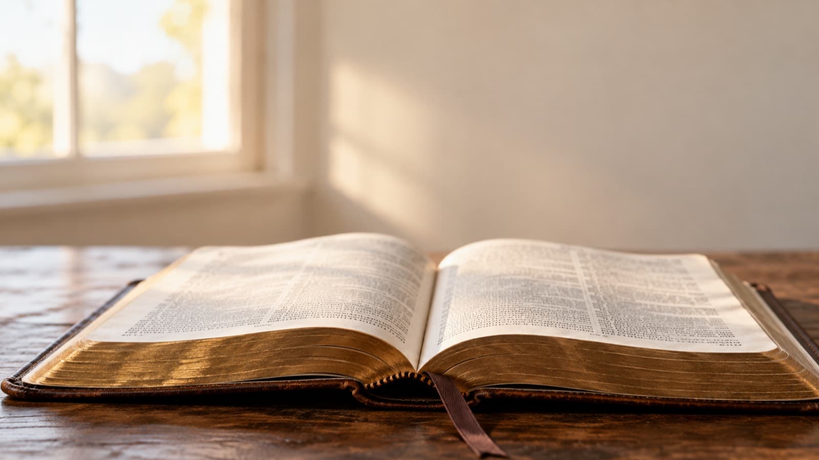 An open Bible