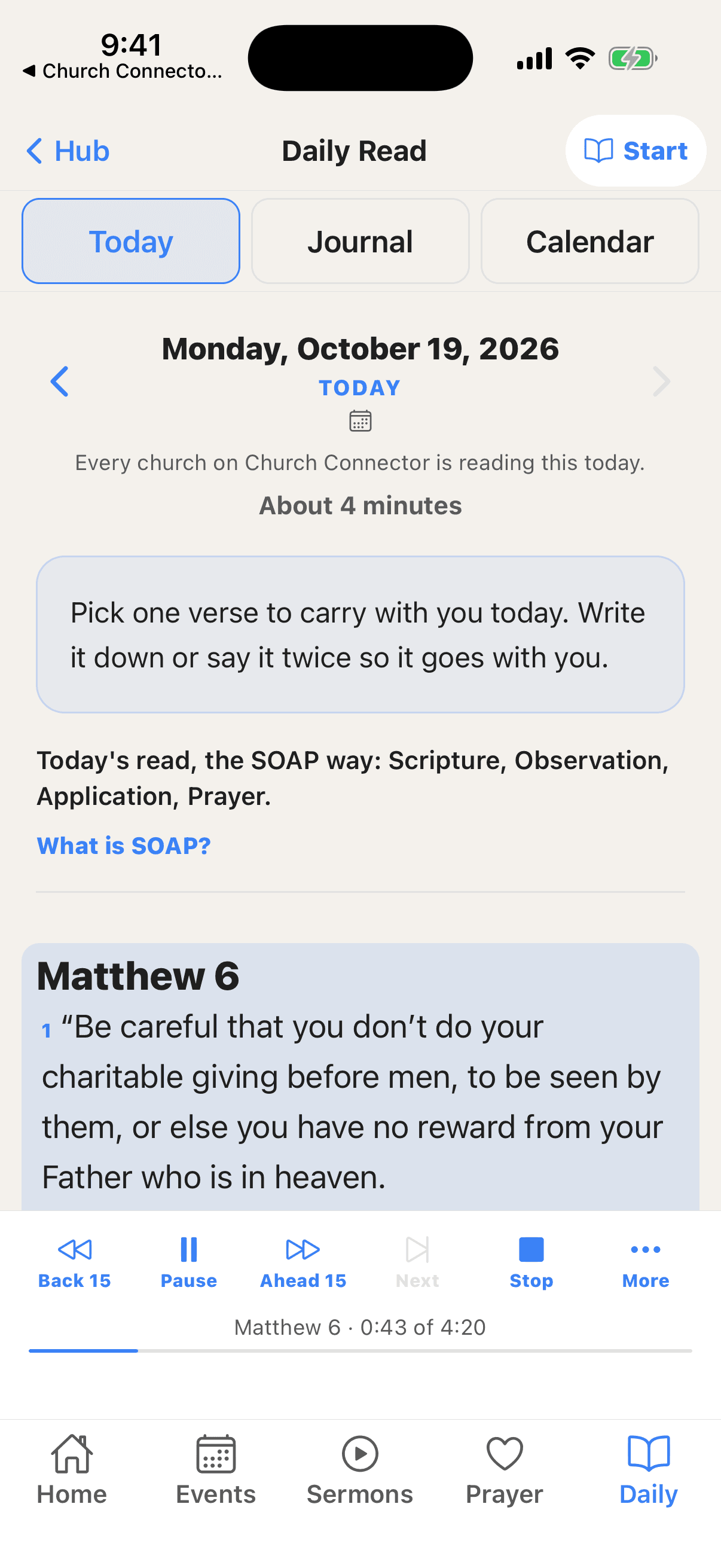 The Daily Read on a phone